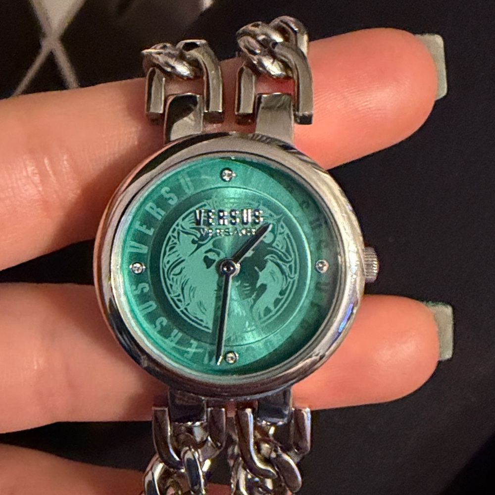 Versus Versace Silver and Turquoise Bracelet